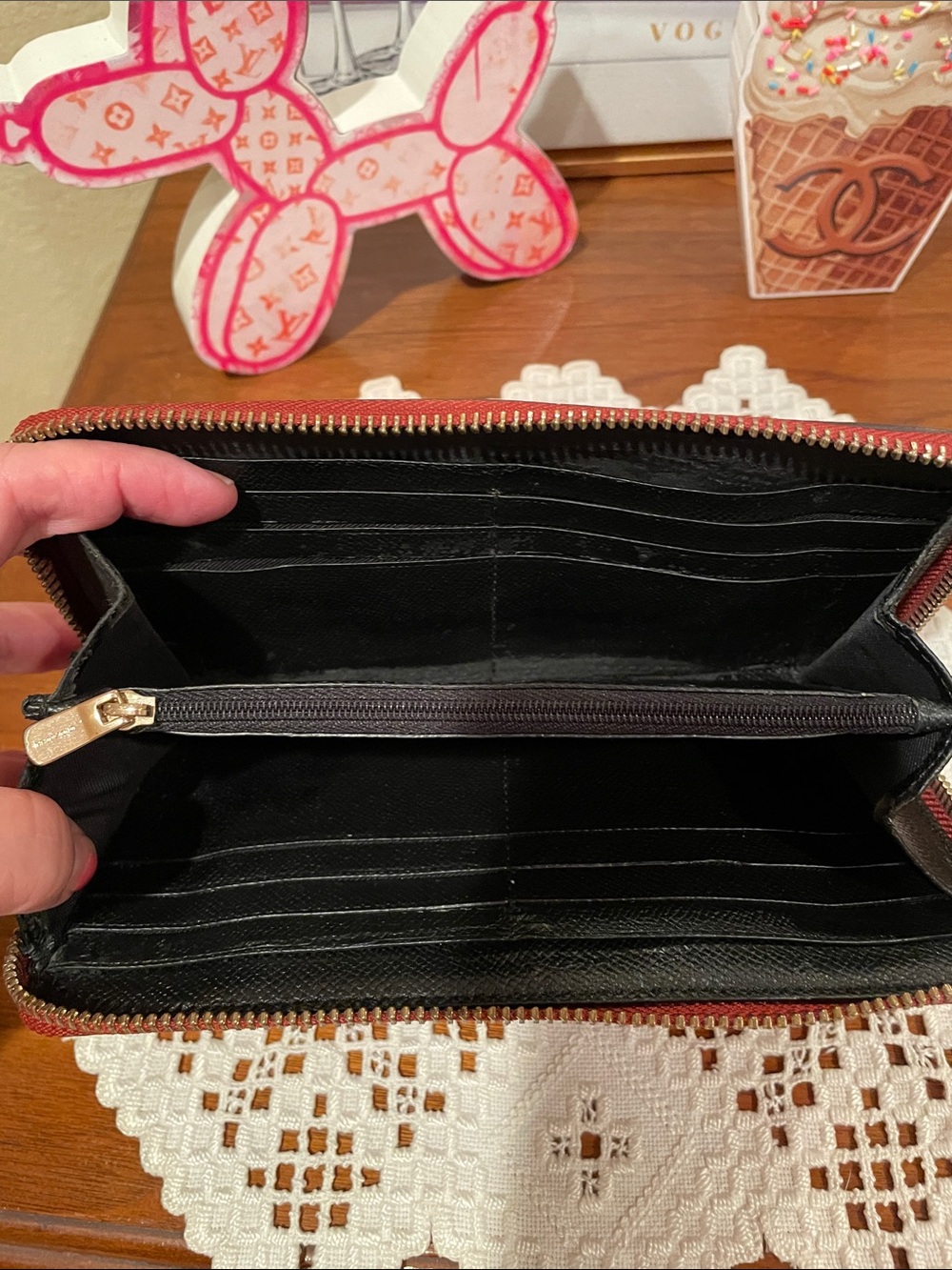 Coach Checkered Hearts Medium Wallet - Picture 3 of 3